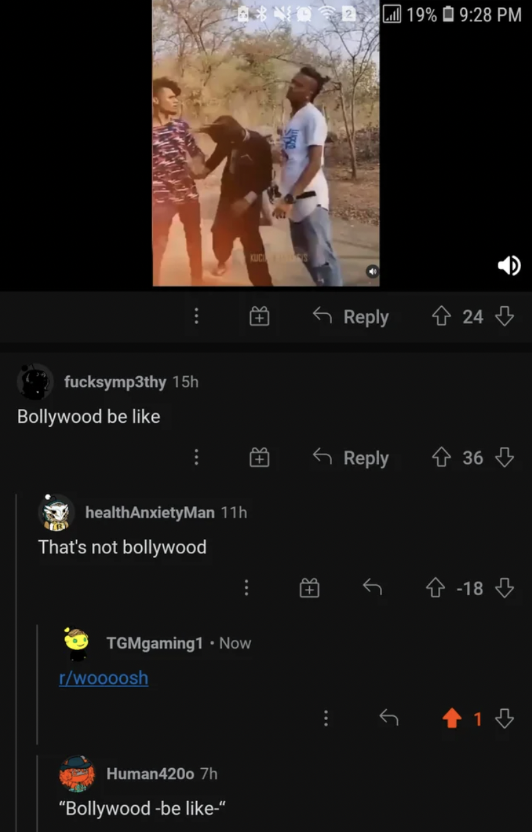 People who didn't get the joke - That's not bollywood 18