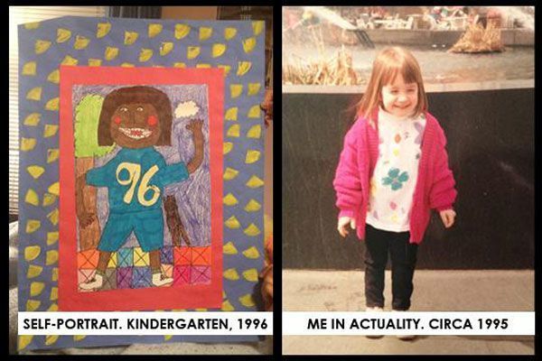 Kids Being Weirdos - weird kindergarten - 96 SelfPortrait. Kindergarten, 1996 Me In Actuality. Circa 1995