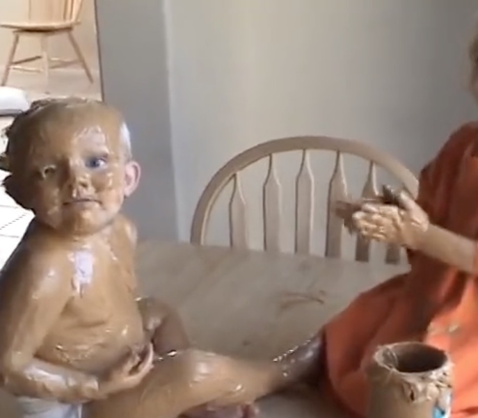 Kids Being Weirdos - sister covers brother in peanut butter