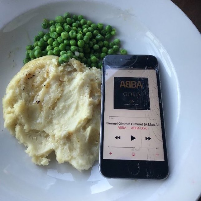 British Stereotypes - bangers and mash for dinner - Gold Gen Mit obe Gimme! Gimme! Gimme! A Man Al Abba Abba Gold