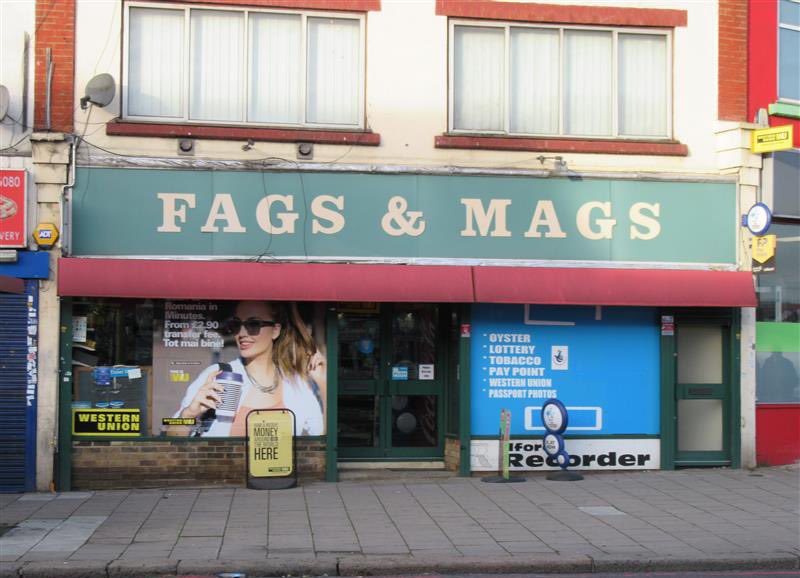 British Stereotypes - mags and fags - 080 Fags & Mags Nery Ade Romania in Minutos From 2290 transfer to Tot mai bine! Aareevith Oyster Lottery "Tobacco Pay Point Western Union Passport Photos Western Union Money Co Recorder I for Here