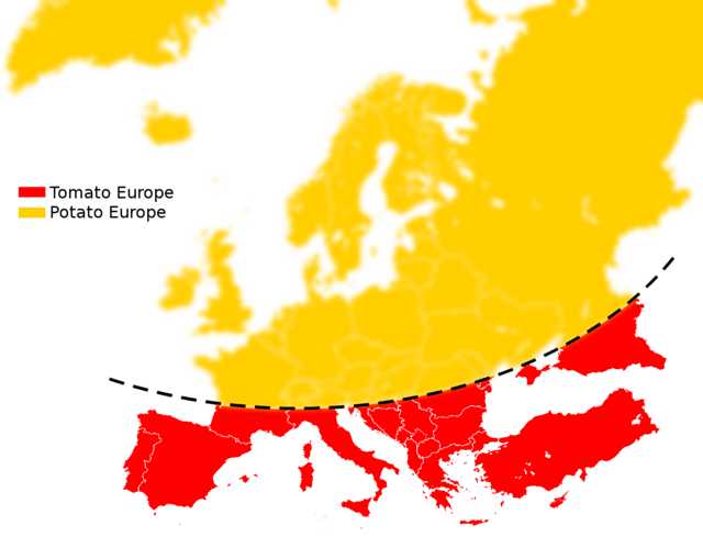 Terrible Maps - terrible maps - Tomato Europe Potato Europe