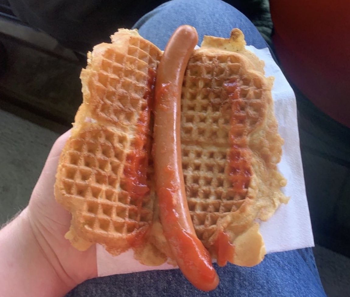 Disgusting Footy Scran - belgian waffle