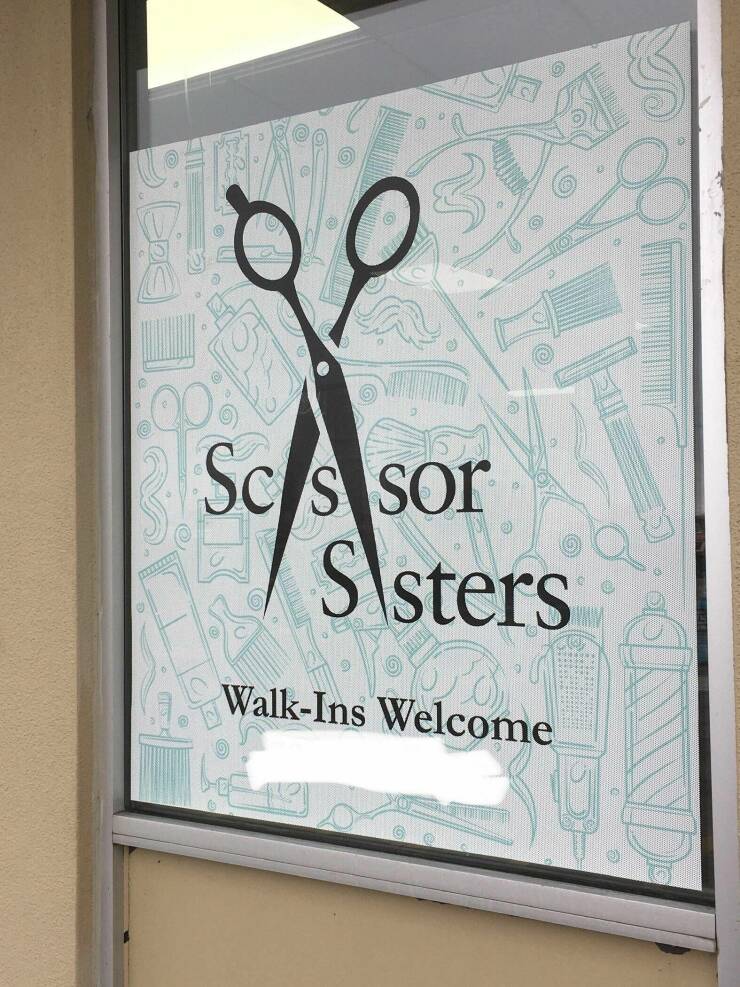 funny pics - picture frame - Scissor S sters WalkIns Welcome