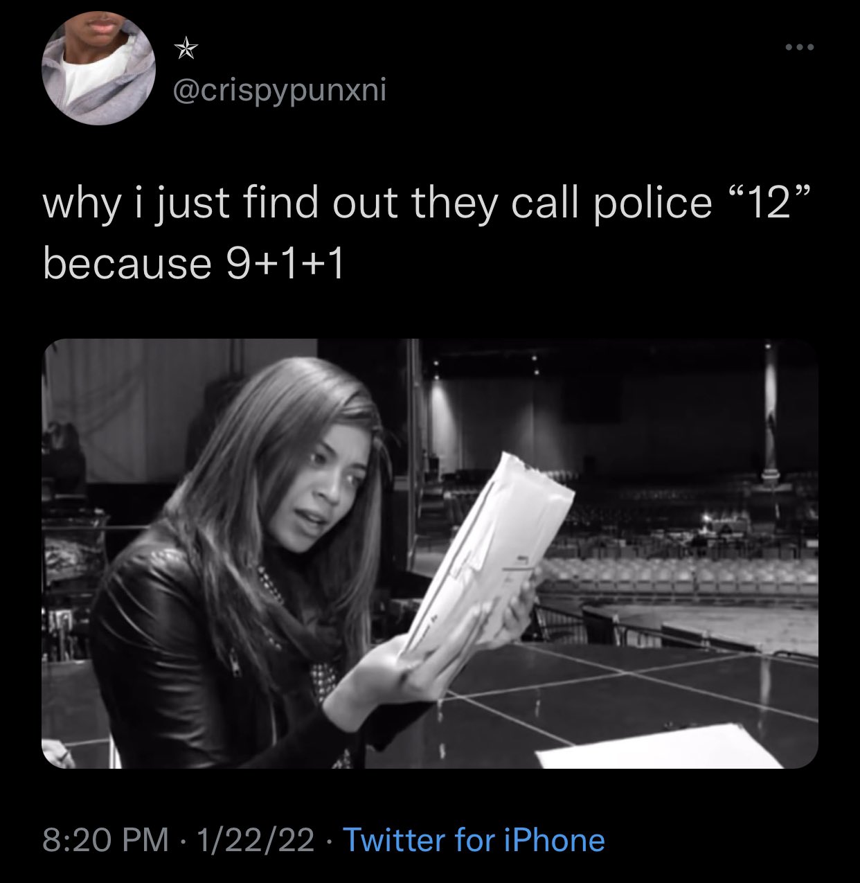 unhinged tweets - darkness - why i just find out they call police 12 because 911 12222 Twitter for iPhone