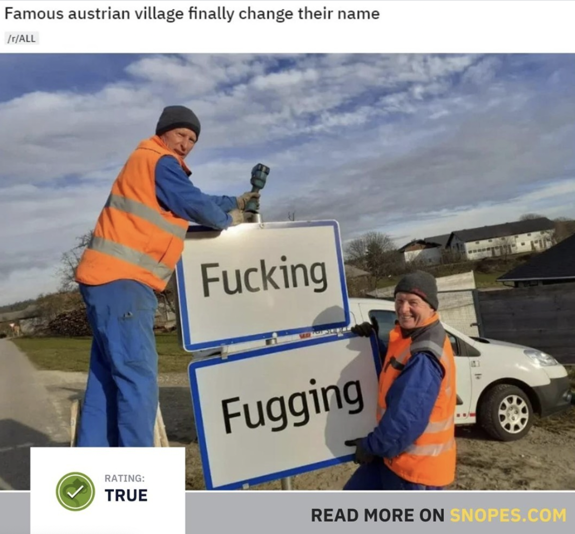 Snopes Facts - name village in austria - Famous austrian village finally change their name ItAll Fucking Fugging Rating True Read More On Snopes.Com