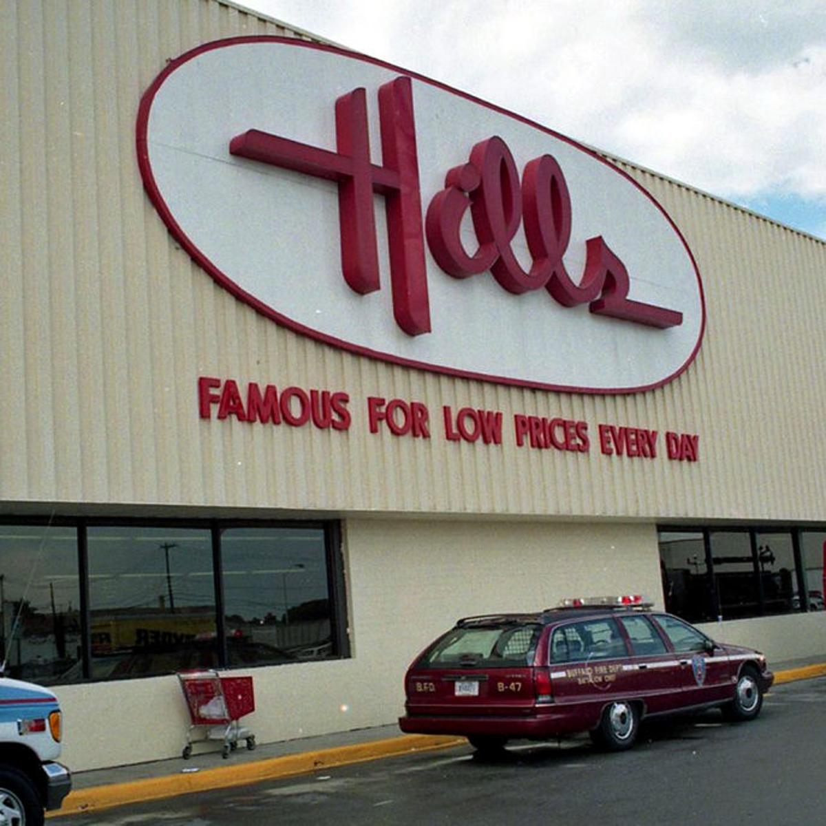 Defunct Companies -hills department store cafe - Helle Famous For Low Prices Eveny Din Boy Scho B.Fo To B47