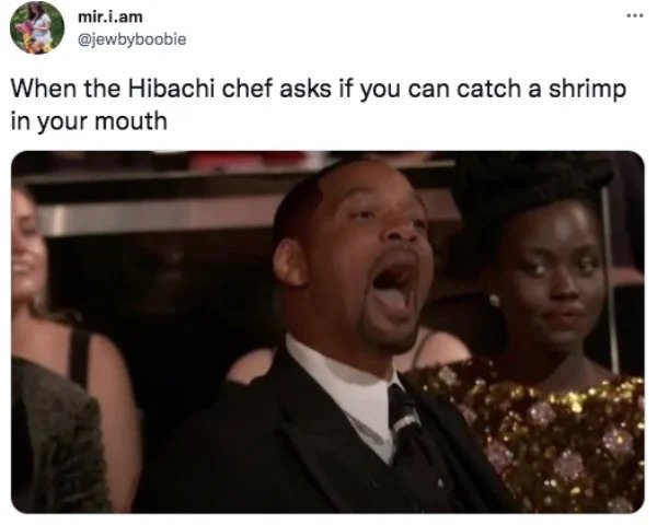 funny tweets - hibachi chef asks if you can catch - mir.i.am When the Hibachi chef asks if you can catch a shrimp in your mouth