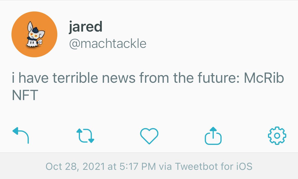 Posts that aged well - diagram - jared i have terrible news from the future McRib Net at via Tweetbot for iOS