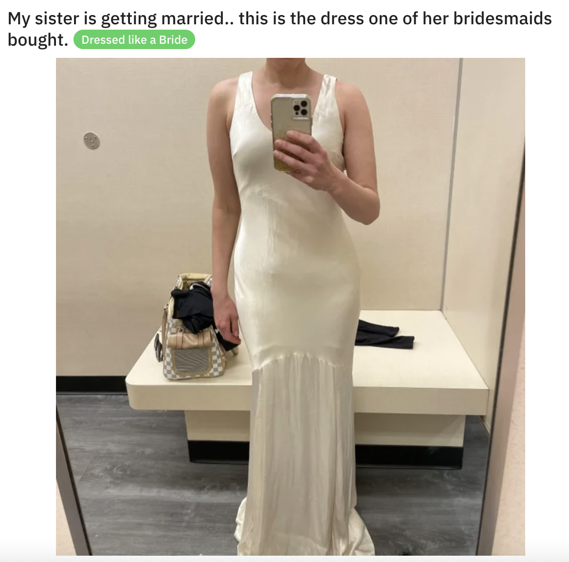 Trashy Weddings Moments - shoulder - My sister is getting married.. this is the dress one of her bridesmaids bought. Dressed a Bride