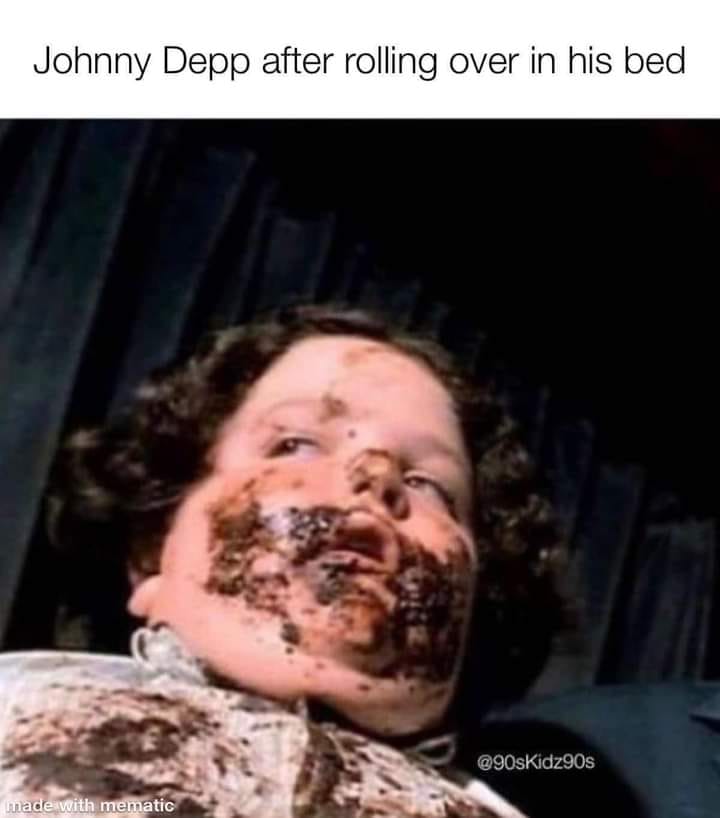 funny pics and memes - johnny depp rolling over meme - Johnny Depp after rolling over in his bed made with mematic