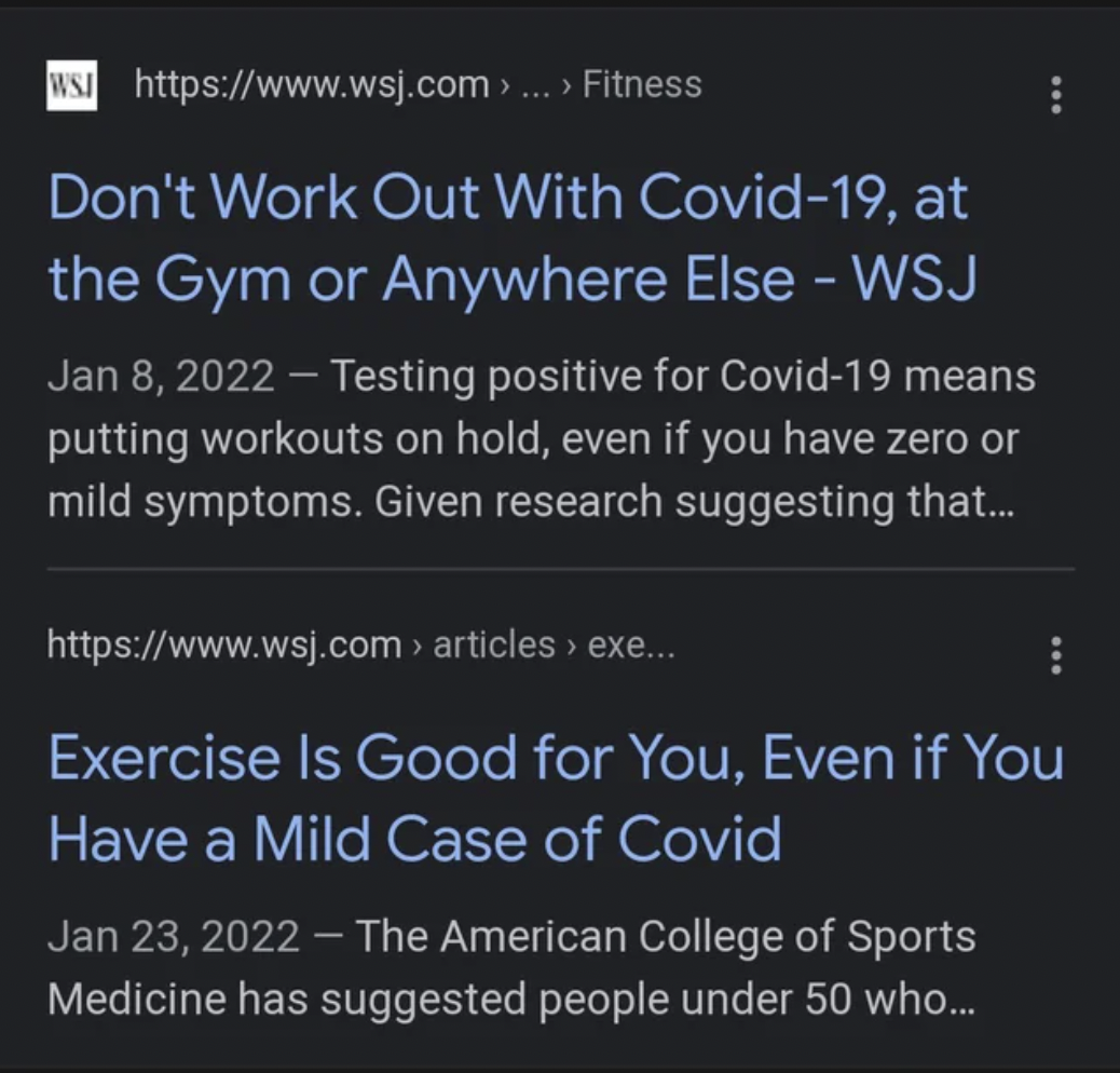 Don't Work Out With Covid19, at the Gym or Anywhere Else