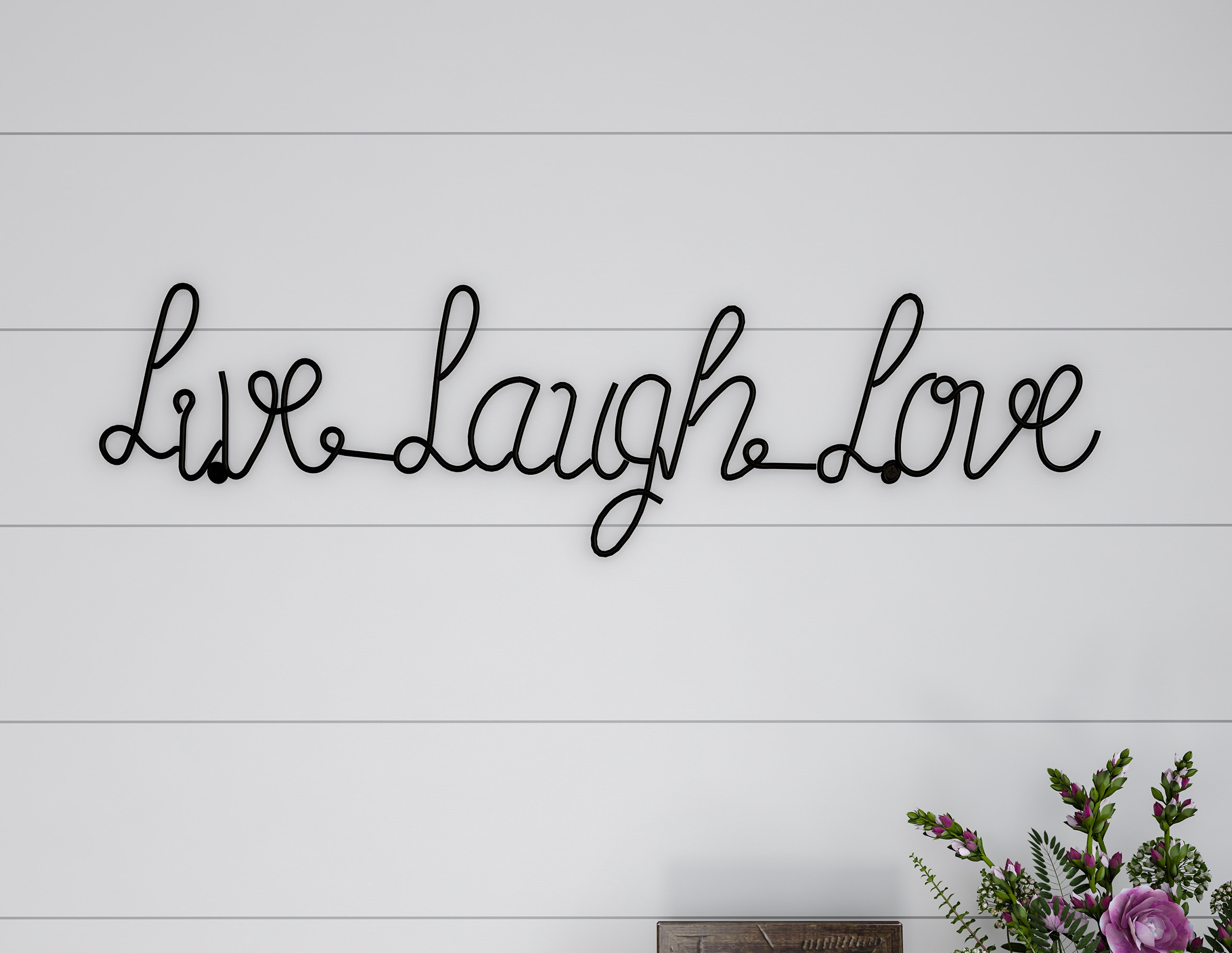 3 word pieces of advice - calligraphy - Lore Laugh Love Hit!