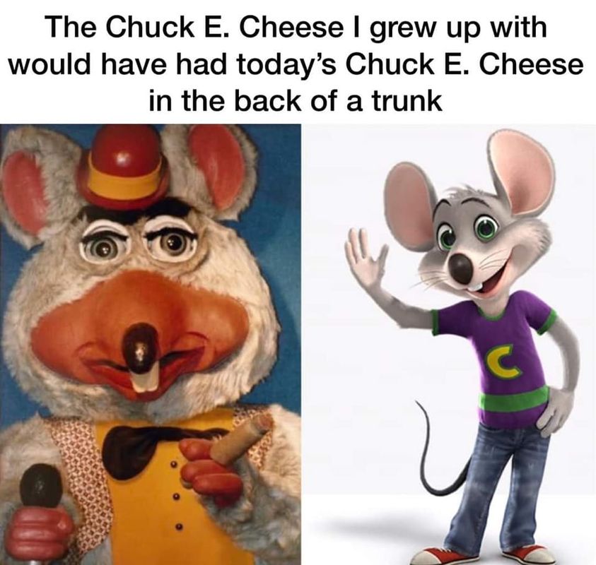 awesome randoms - powerful rat named charles entertainment cheese - The Chuck E. Cheese I grew up with would have had today's Chuck E. Cheese in the back of a trunk C
