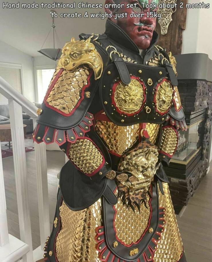 random pics - tradition - Hand made traditional Chinese armor set. Took about 2 months to create & weighs just over 15kg B35 6000