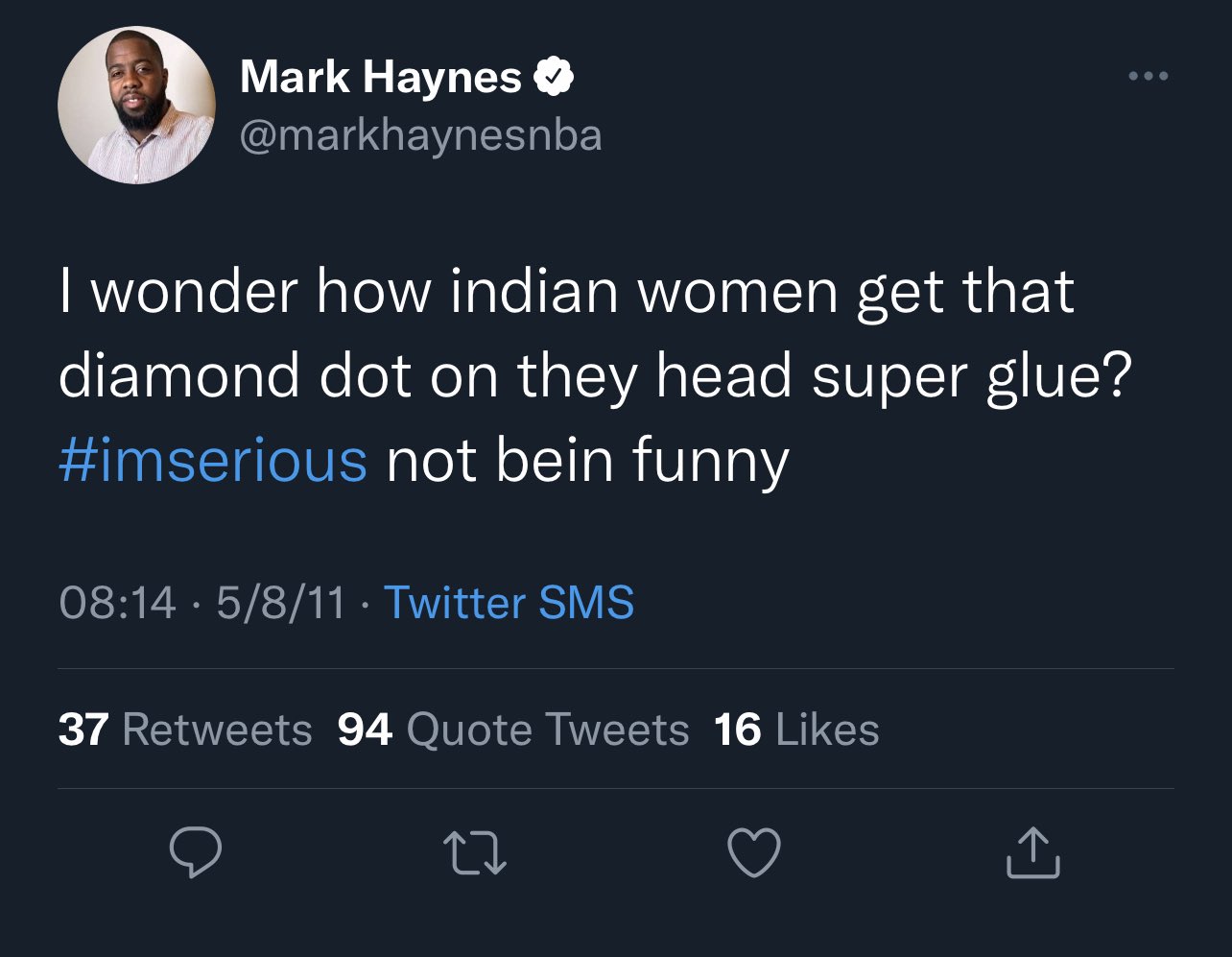 Mark Haynes NBA tweets - 2 monitors and a light up keyboard meme - Mark Haynes I wonder how indian women get that diamond dot on they head super glue? not bein funny 811. Twitter Sms 37 94 Quote Tweets 16