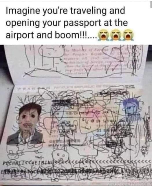funny pics - crazy passport - Imagine you're traveling and opening your passport at the airport and boom!!!.... Me Pochneiccueiningar EX994CH2201220240845 Poch N