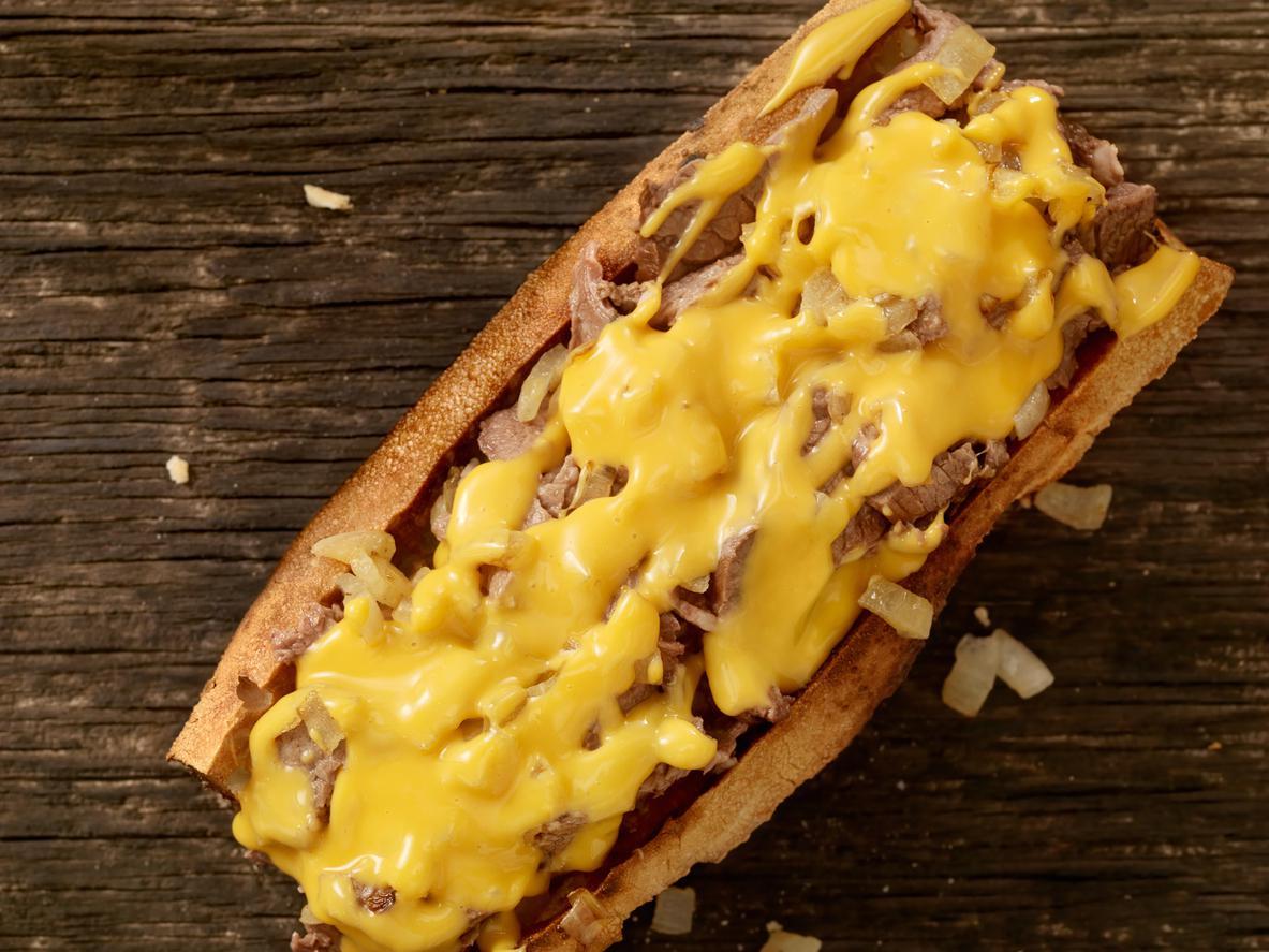 food to fornicate with - philly cheesesteak with cheddar cheese
