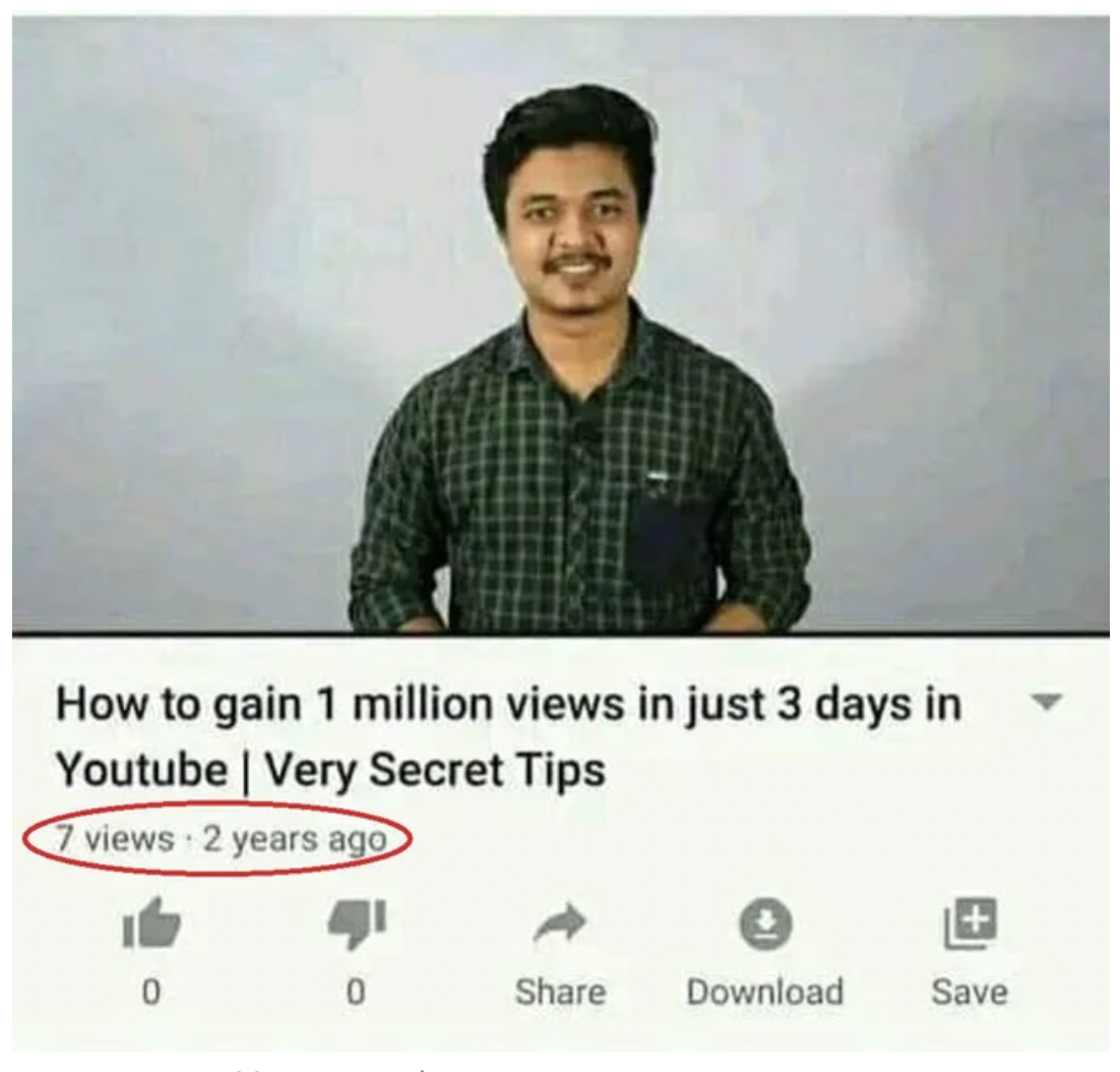 Facepalms - How to gain 1 million views in just 3 days in Youtube | Very Secret Tips 7