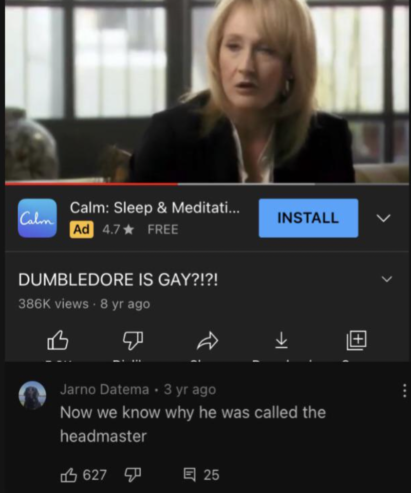 Funny Comments - Free Calm Install Dumbledore Is Gay?!?!