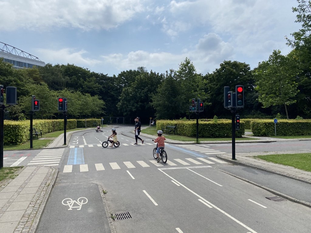 Miniature traffic playground in Copenhagen where kids learn to bike in traffic.