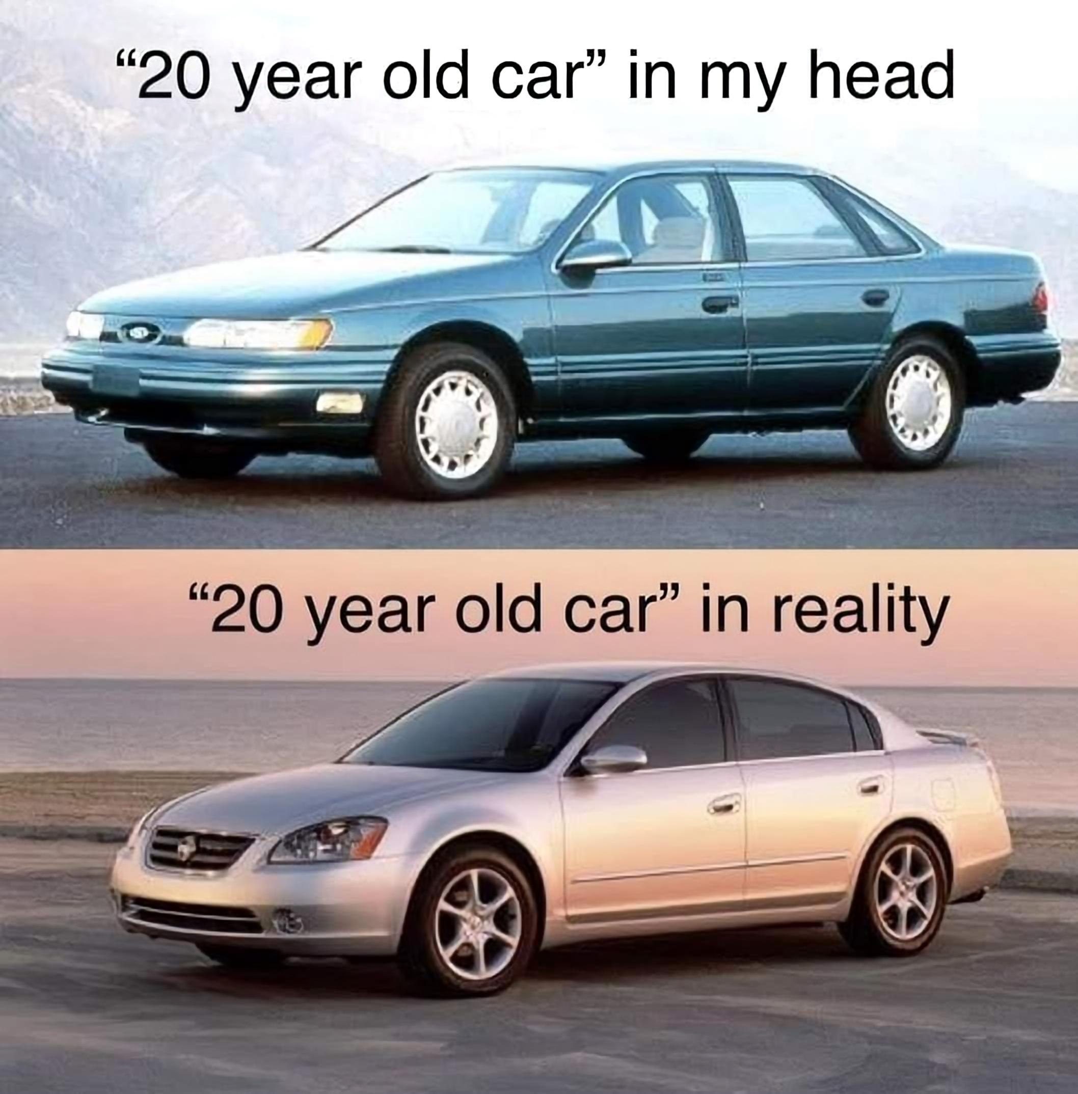 monday morning randomness - 2006 nissan altima - "20 year old car" in my head "20 year old car" in reality