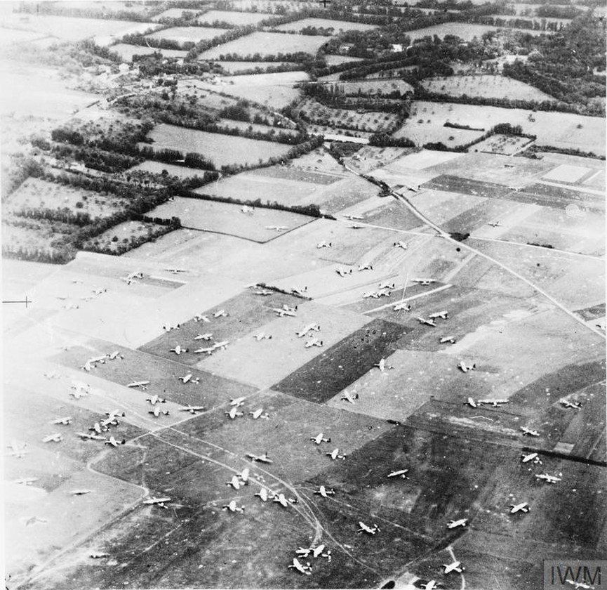 D-Day 1944 Photos - aerial photo drop zone normandy - 448 ha 4. Iwm
