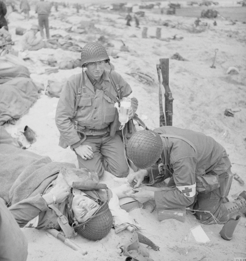 D-Day 1944 Photos - 4th infantry division medic