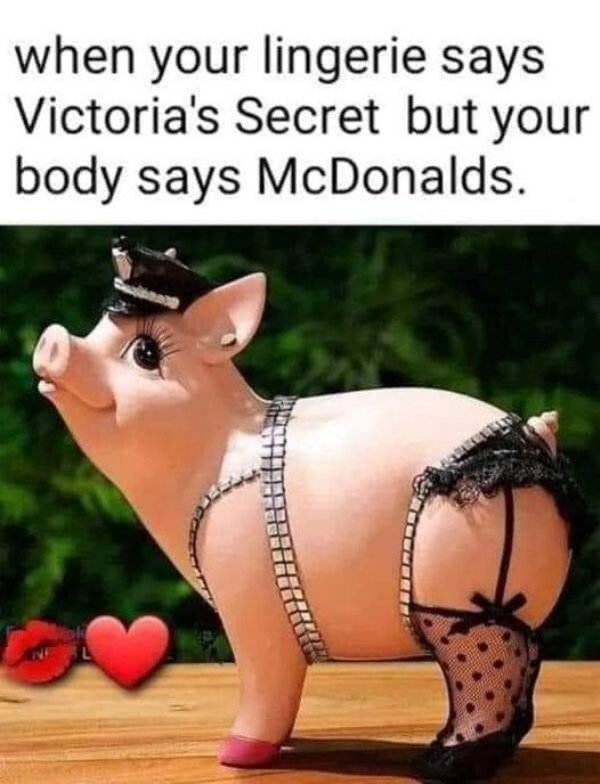 spicy memes - your lingerie says victoria secret but your body says mcdonalds - when your lingerie says Victoria's Secret but your body says McDonalds.