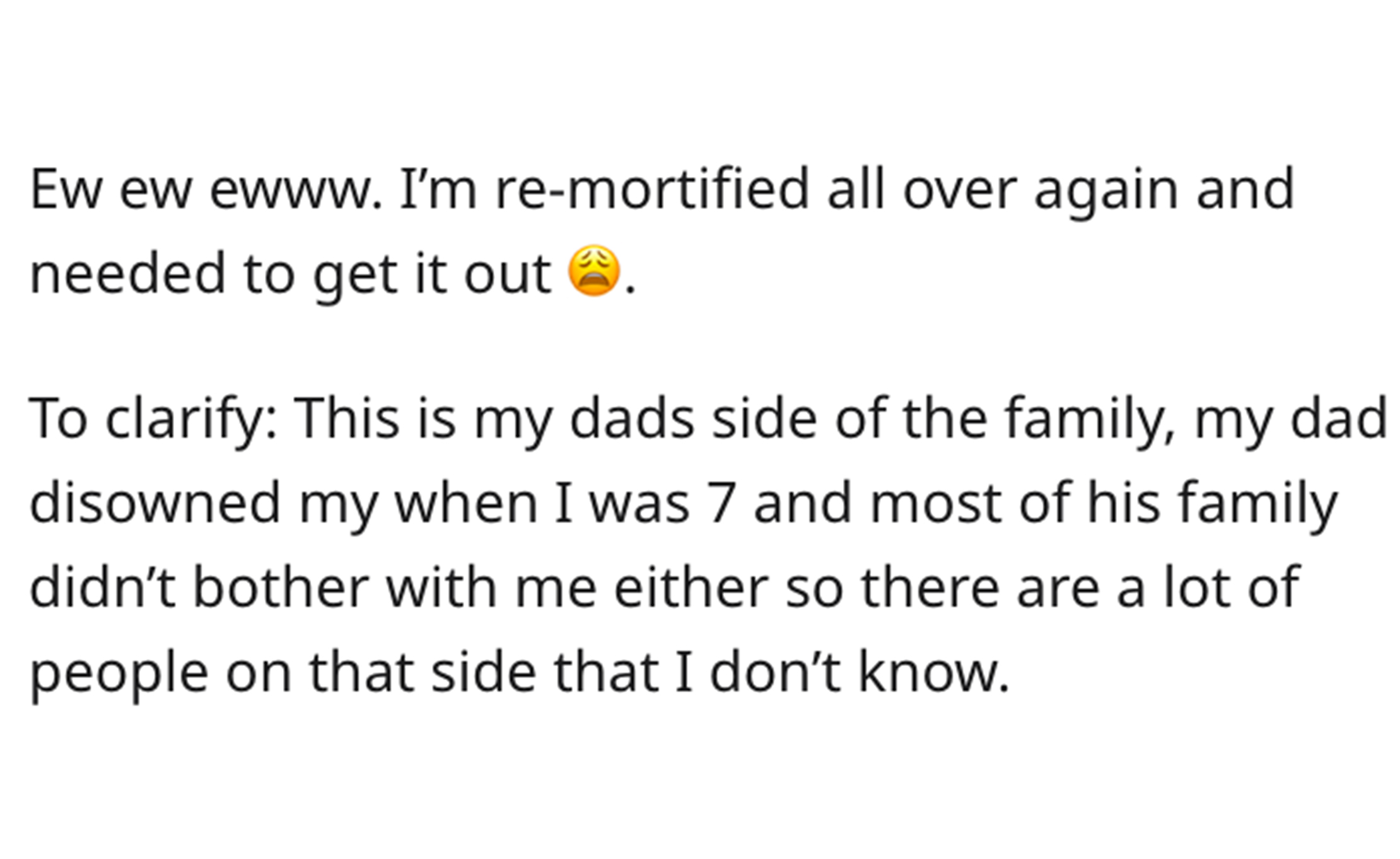 Cousins Sleep Together Reddit - document - Ew ew ewww. I'm remortified all over again and needed to get it out To clarify This is my dads side of the family, my dad disowned my when I was 7 and most of his family didn't bother with me either so there are 