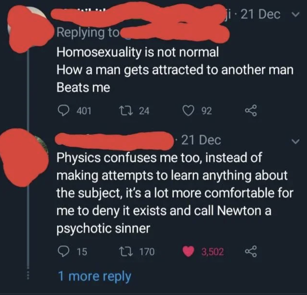Comments and Comebacks - screenshot -Homosexuality is not normal How a man gets attracted to another man Beats me