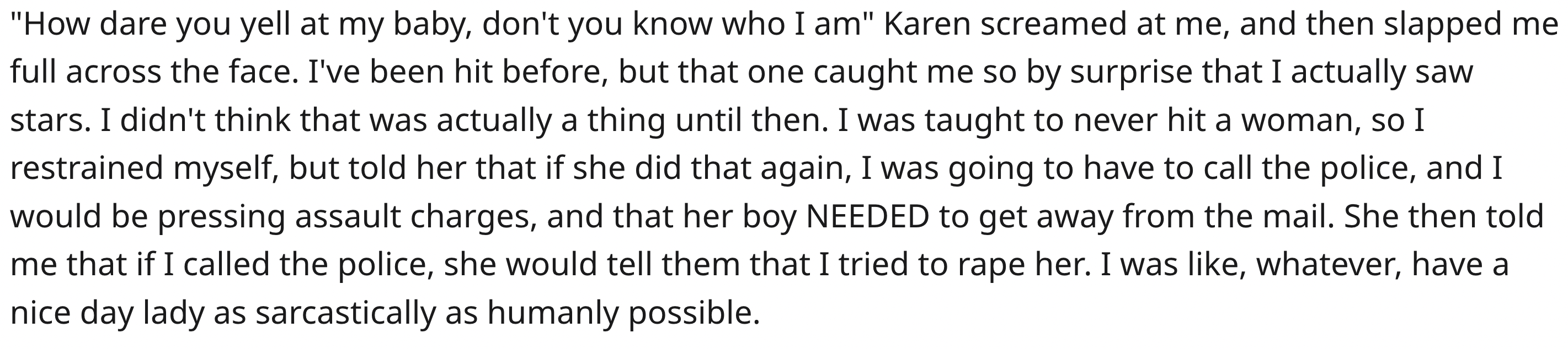 Mail Man Sends Karen to Prison Story Reddit