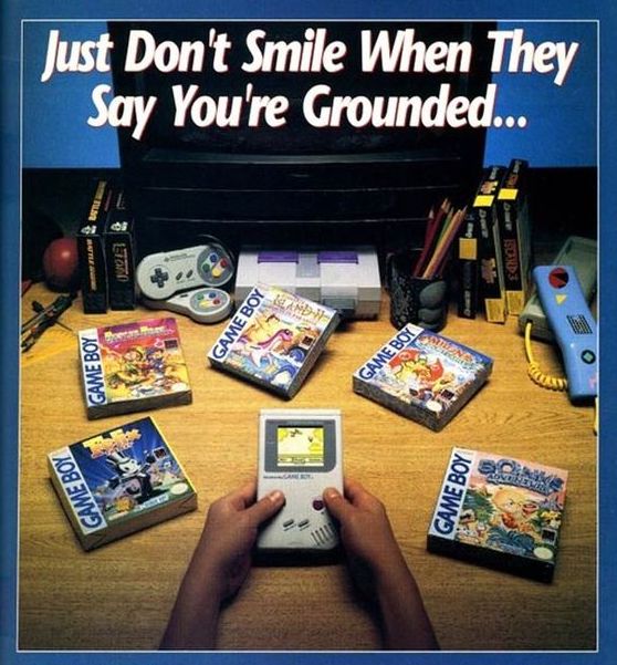 Vintage Gaming Ads - game boy publicity - Just Don't Smile When They Say You're Grounded... Game Boy Game Boy ww 137770 Jude Game Boy Bland V Stion Game Boy Soro Margaret Game Boy Lands Naenions