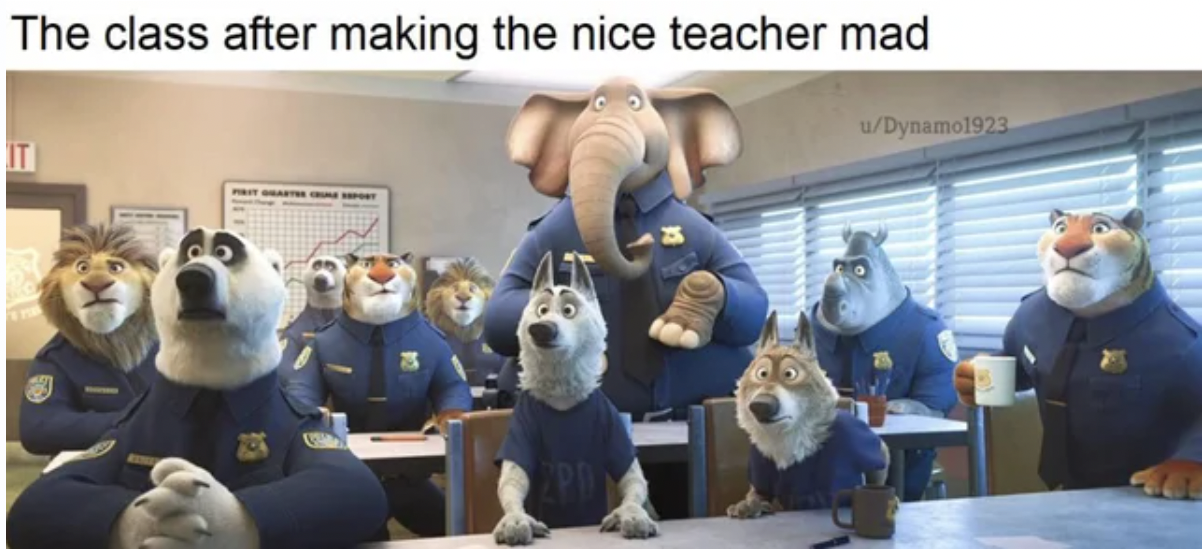 Dank and Fresh Memes - francine happy birthday zootopia - The class after making the nice teacher mad
