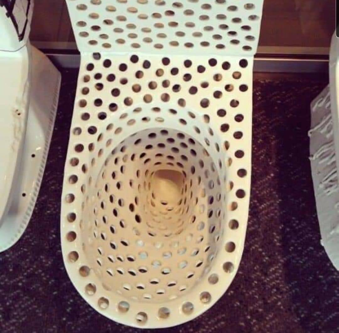 Oddly Terrifying Toilets - trypophobia toilet