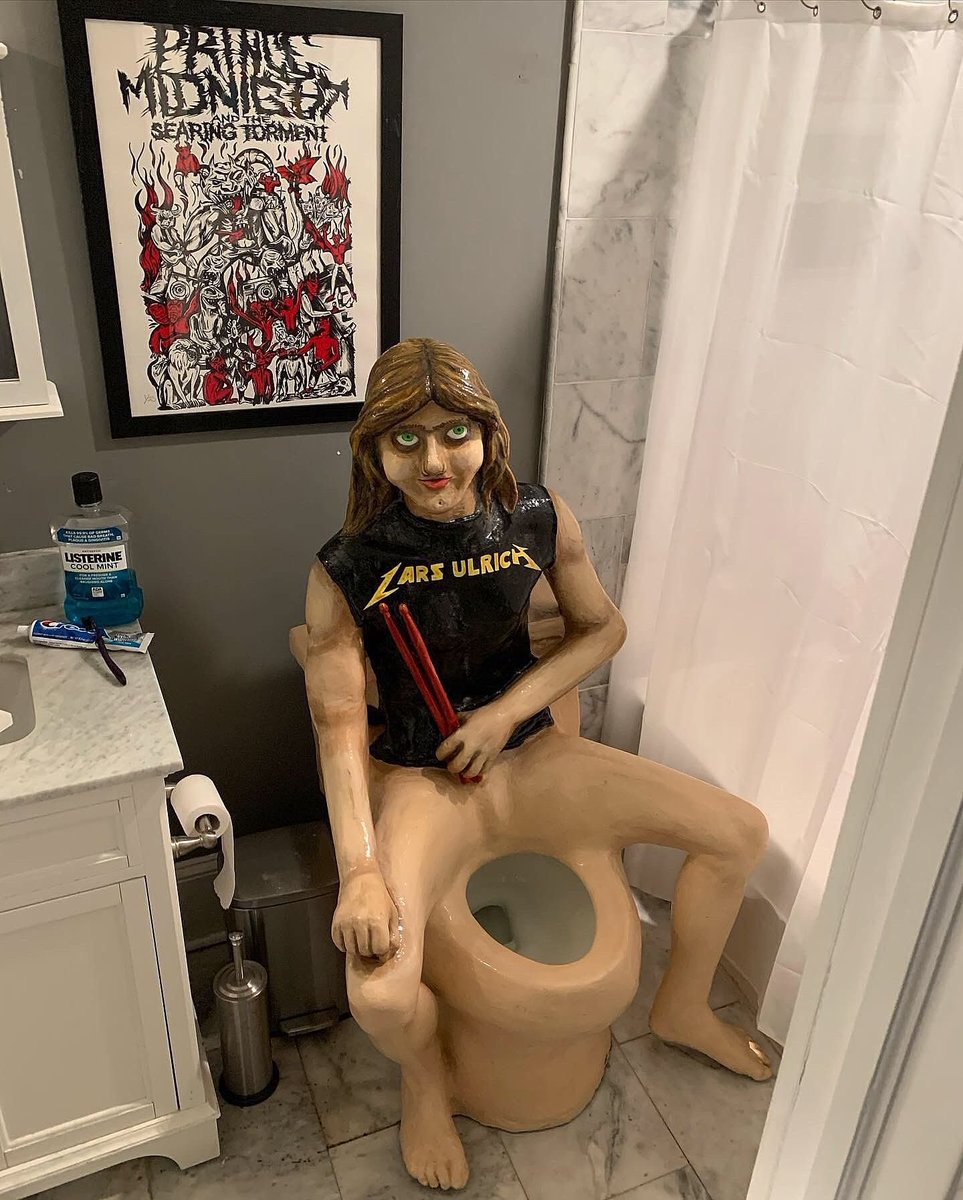 Oddly Terrifying Toilets - lars ulrich toilet - Middnie And The Searing Torment Listerine Cool Mint Ars Ulrich
