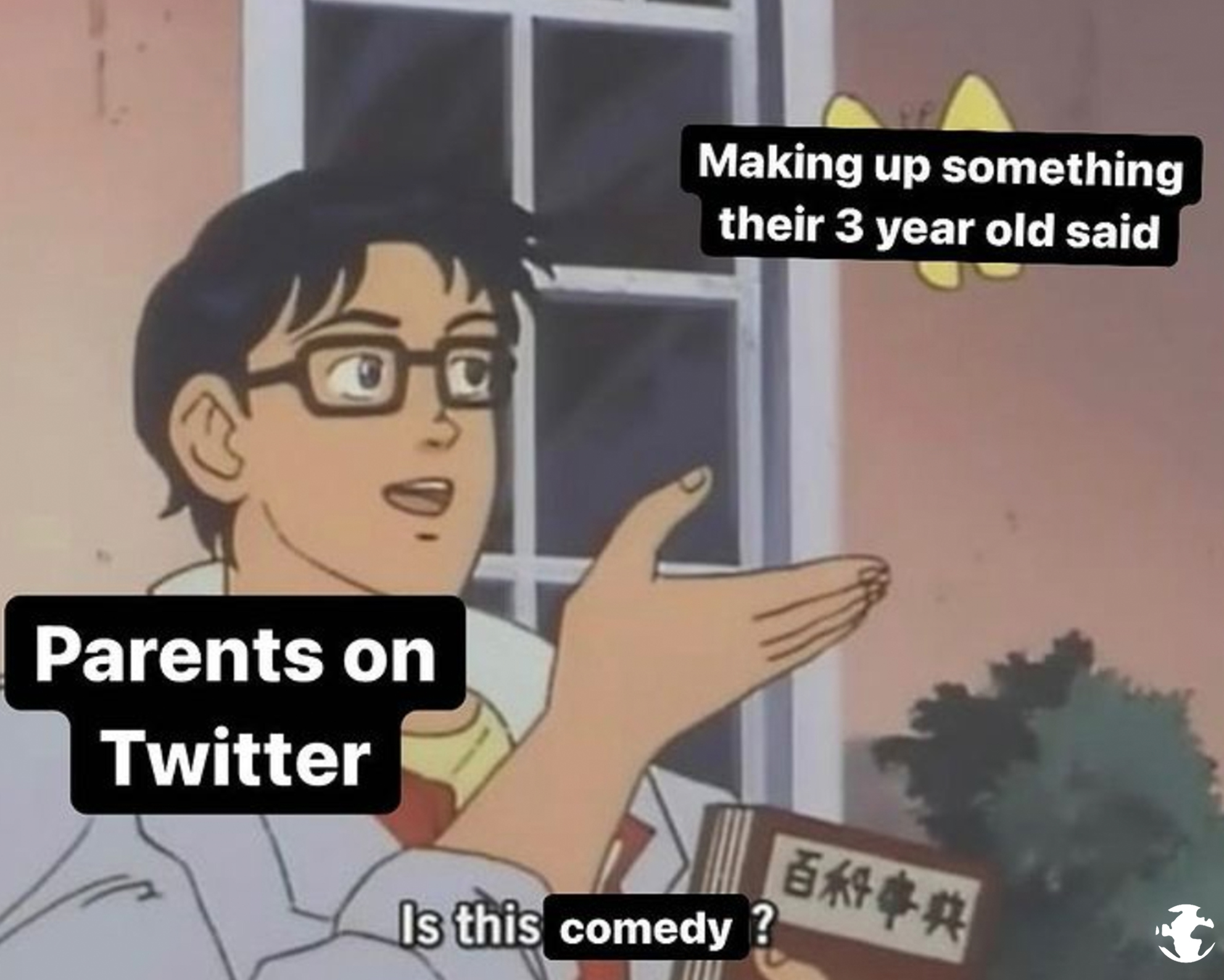 eBaum's World original memes - pigeon meme - Parents on Twitter Making up something their 3 year old said Is this comedy