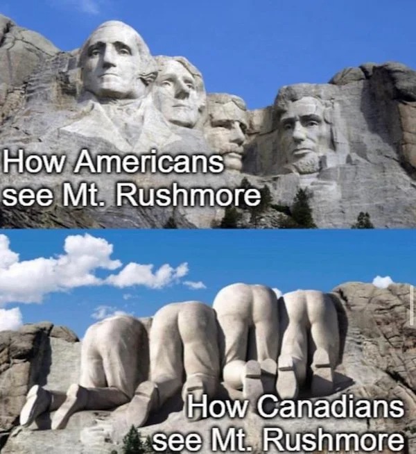 mount rushmore national memorial - How Americans see Mt. Rushmore How Canadians see Mt. Rushmore