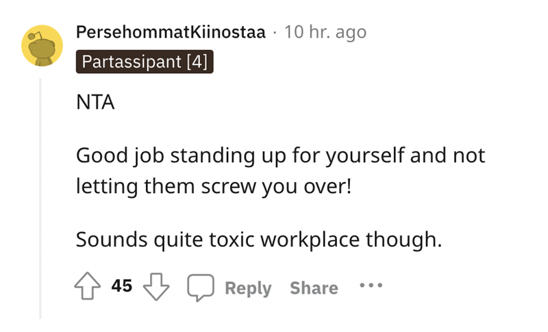 Lazy Coworkers Exposed - Good job standing up for yourself and not letting them screw you over! Sounds quite toxic workplace though. 45