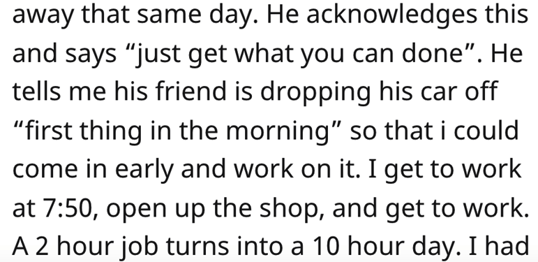 Employee Works Overtime on Day Off, Gets Chewed Out by Entitled Boss