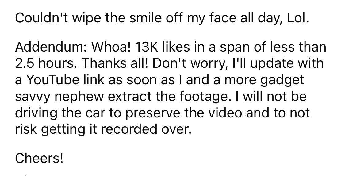 Maliciously Compliant Deaf Driver - Couldn't wipe the smile off my face all day, Lol. Addendum Whoa! 13K in a span of less than 2.5 hours. Thanks all! Don't worry, I'll update with a YouTube link as soon as I and a more gadget savvy nephew extract the foo
