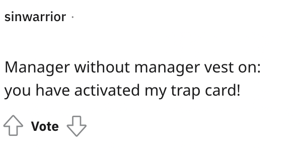 KFC Karen gets instant karma - document - sinwarrior Manager without manager vest on you have activated my trap card! Vote