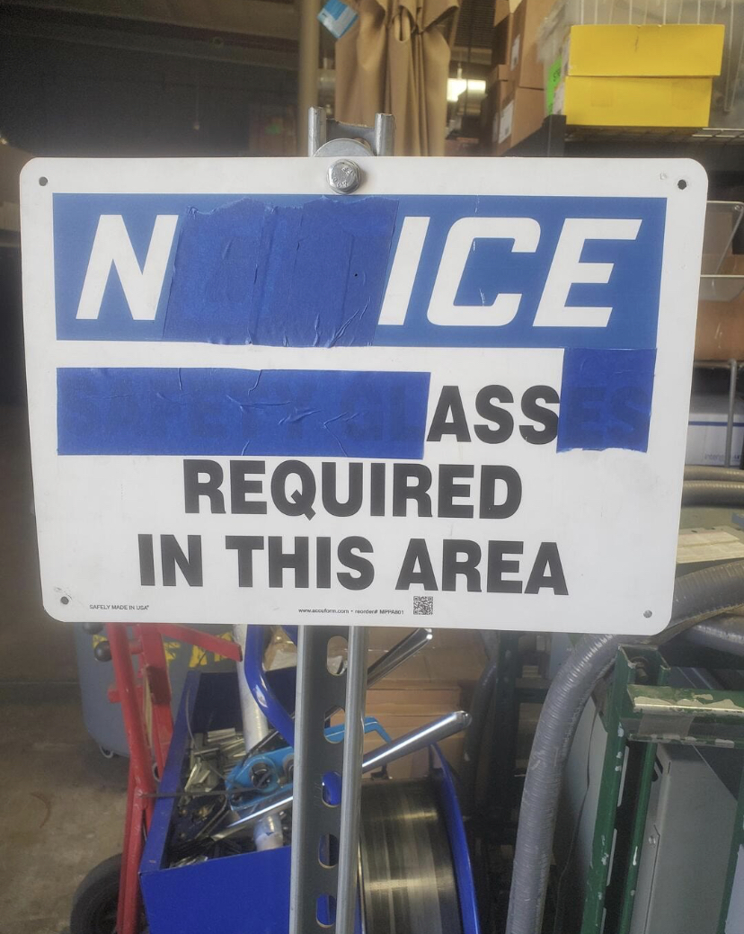 machine - N Ice Ass Required In This Area