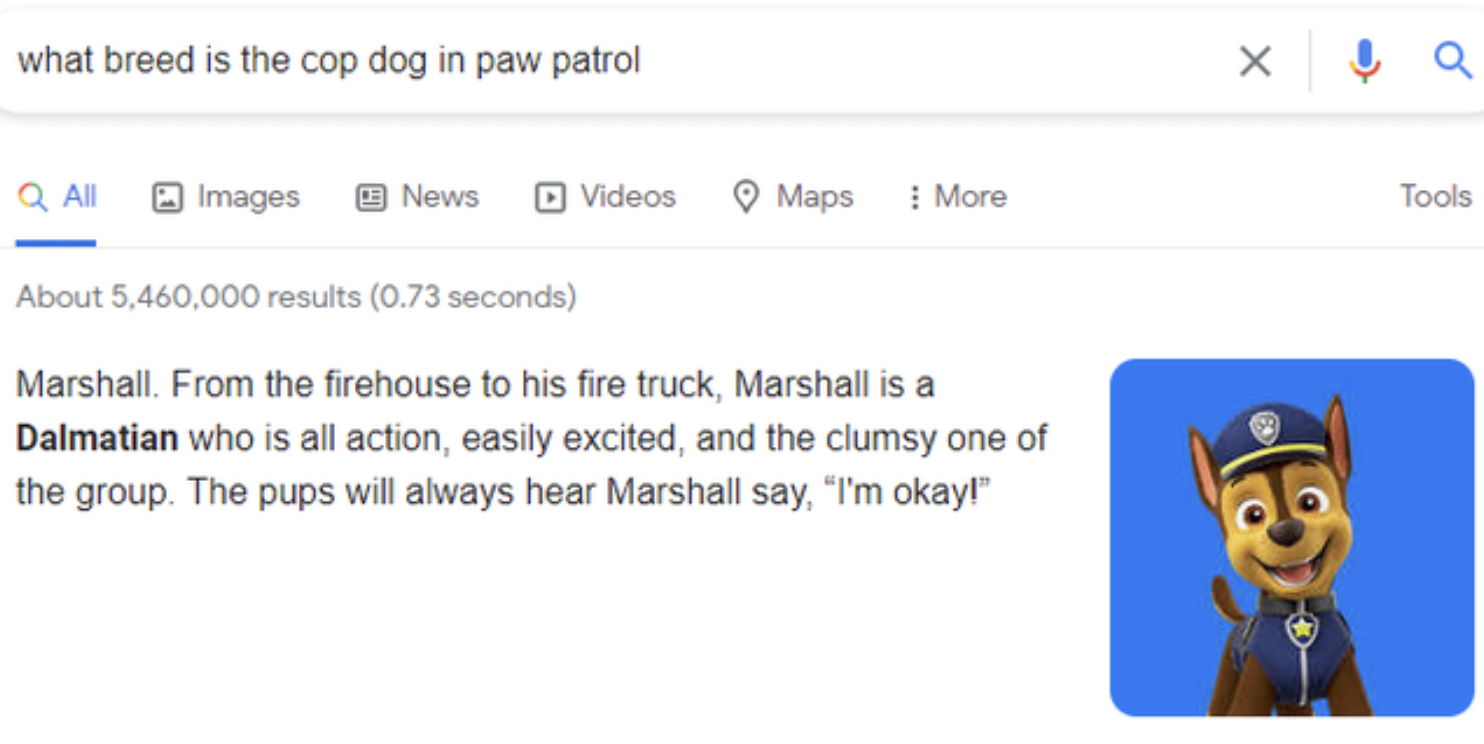 Foolish Facepalms - media - what breed is the cop dog in paw patrol