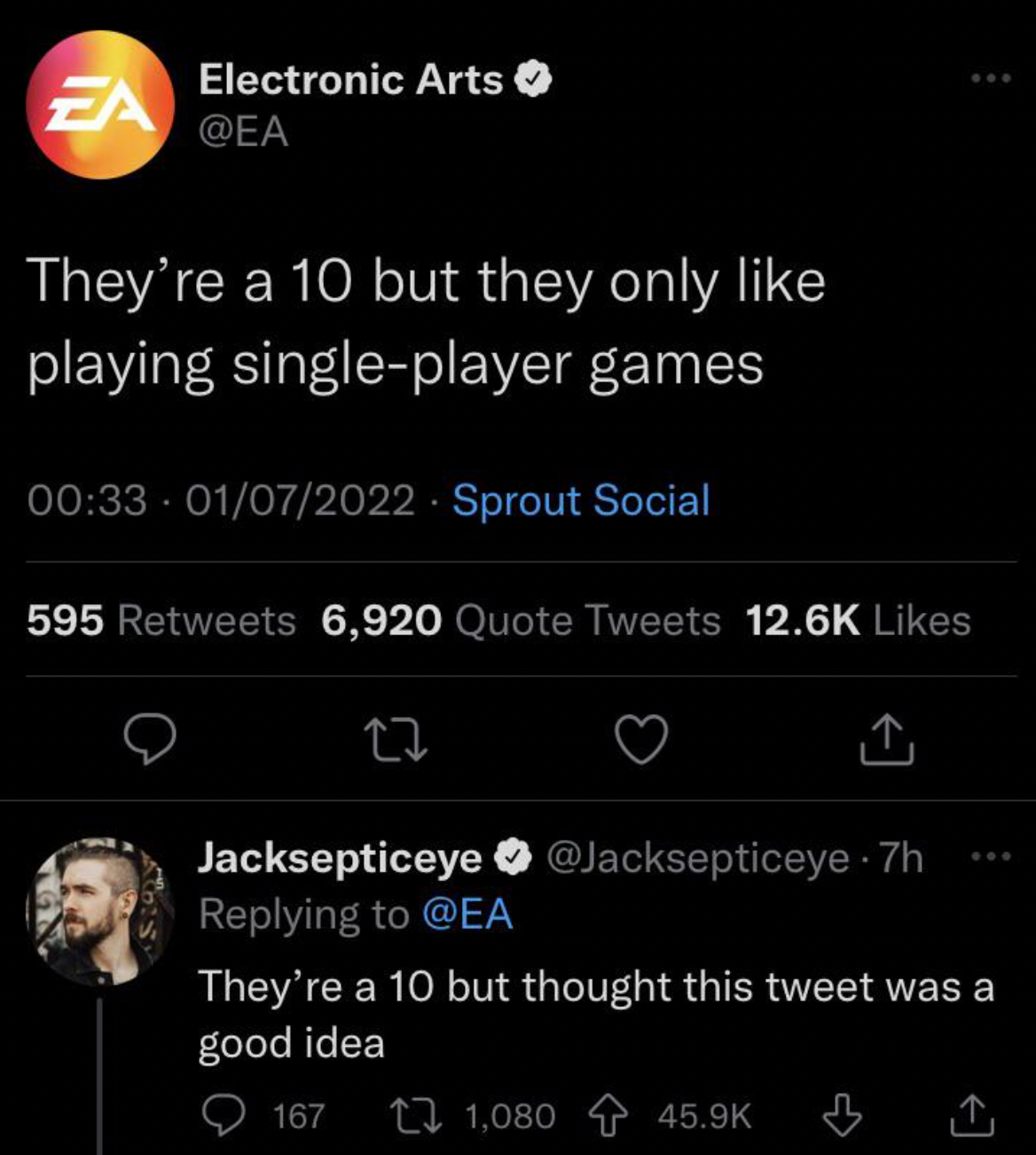 Foolish Facepalms - funny - Electronic Arts They're a 10 but they only playing singleplayer games
