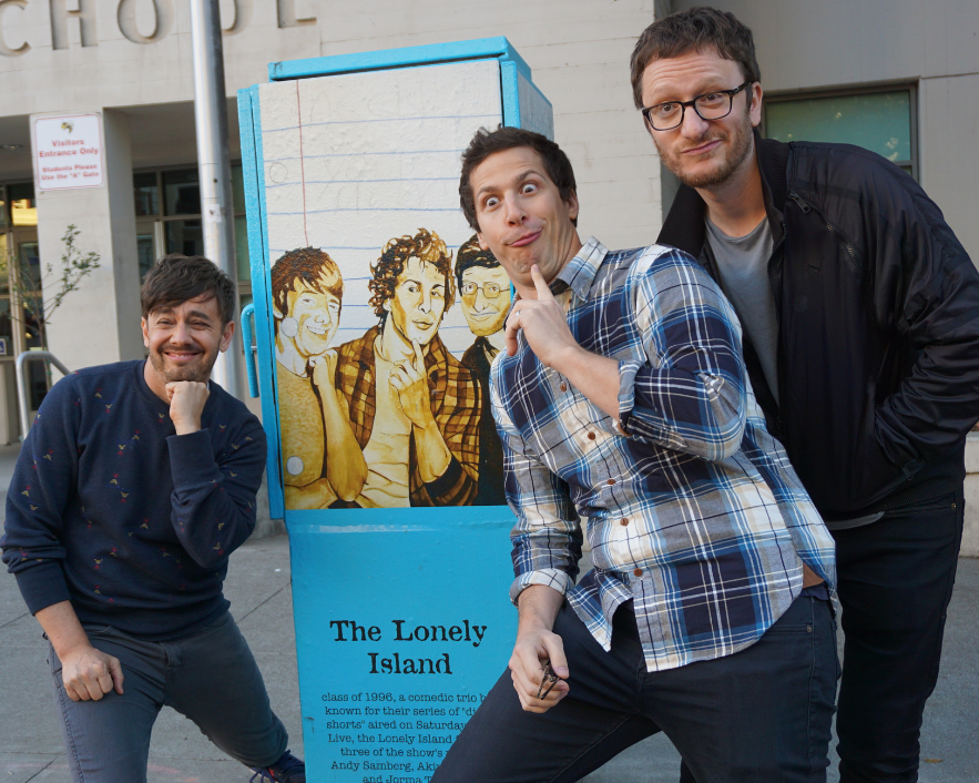 The Lonely Island Facts - andy samberg berkeley high school - The Lonely Island class of 1990, a comedo tre known for their sertes of d shortesured on Saturday Lore, the Lonely Taland thes at the shows Andy Saisberg, A and Jurma T