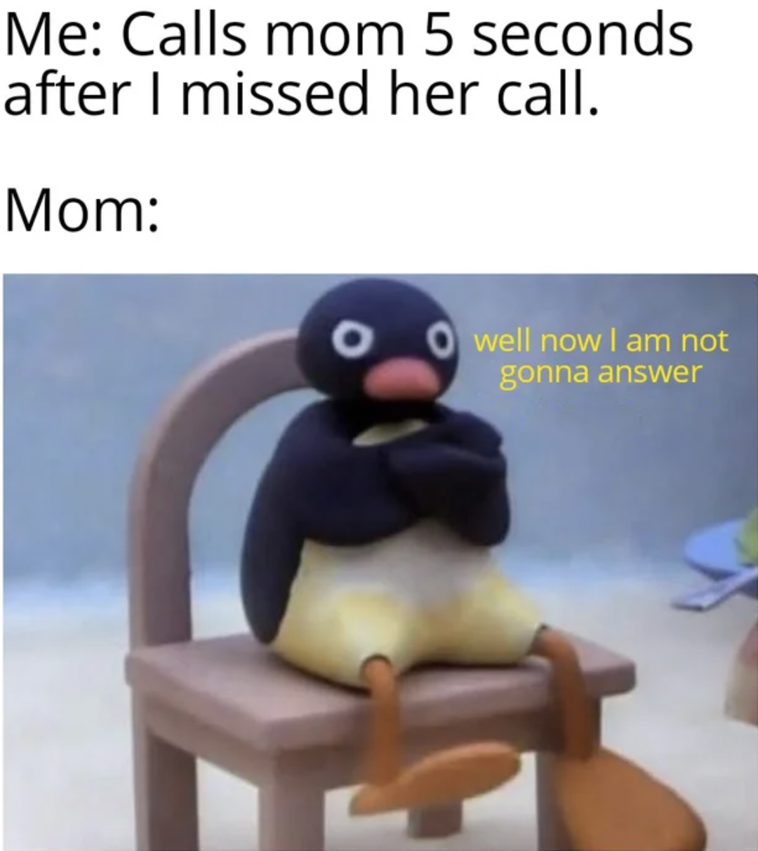 Dank Memes - don t like being told - Me Calls mom 5 seconds after I missed her call. Mom O well now I am not gonna answer