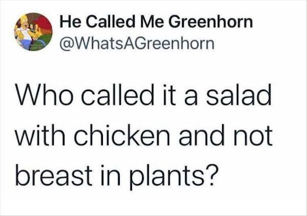 tweets about tattoos - He Called Me Greenhorn Who called it a salad with chicken and not breast in plants?