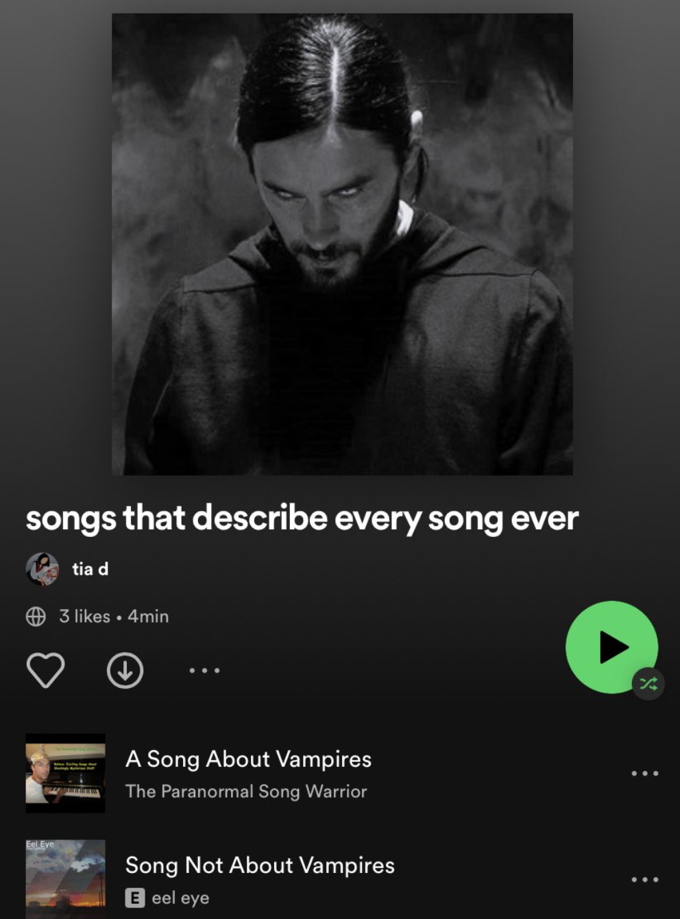 Memes That Technically Tell the Truth - jared leto venom - songs that describe every song ever tia