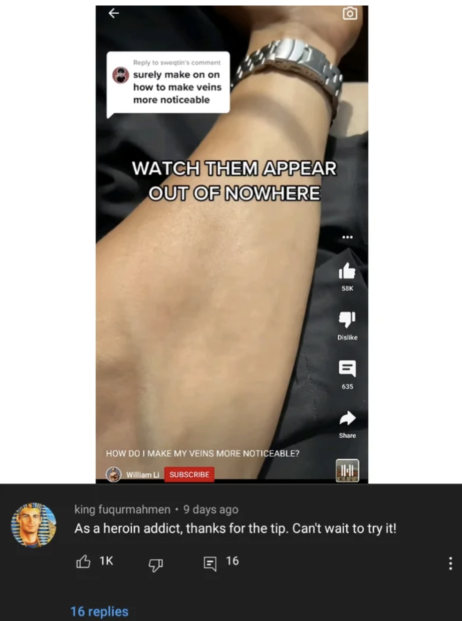 Cursed Comments - arm - surely make on on how to make veins more noticeable Watch Them Appear Out Of Nowhere How Do I Make My Veins More Noticeable?